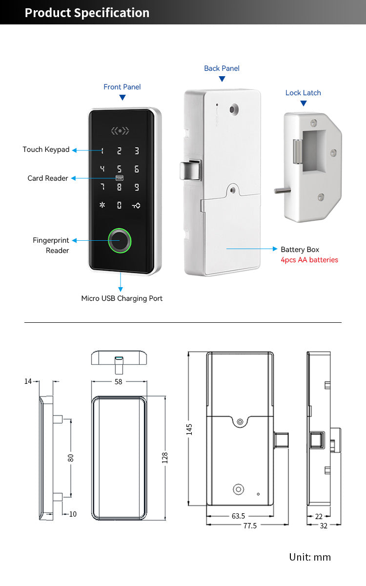 SmartUK C1F Smart Cabinet Lock