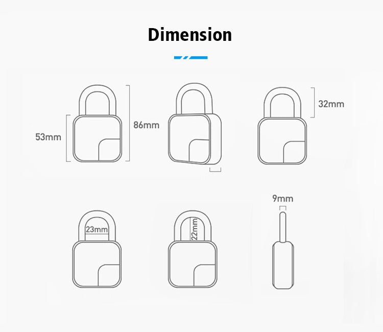 SmartUK P2 Smart Fingerprint Padlock