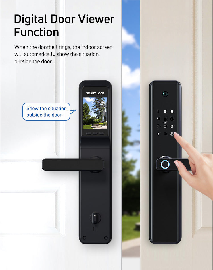 SmartUK F1 Face & Door Viewer Smart Fingerprint Door Lock