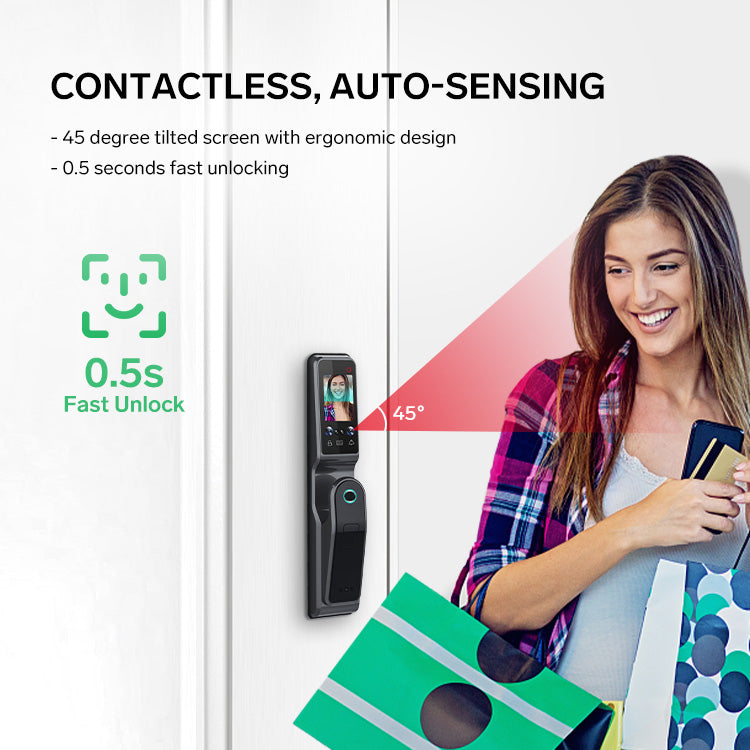 SmartUK F5 Face & Door Viewer Smart Fingerprint Door Lock