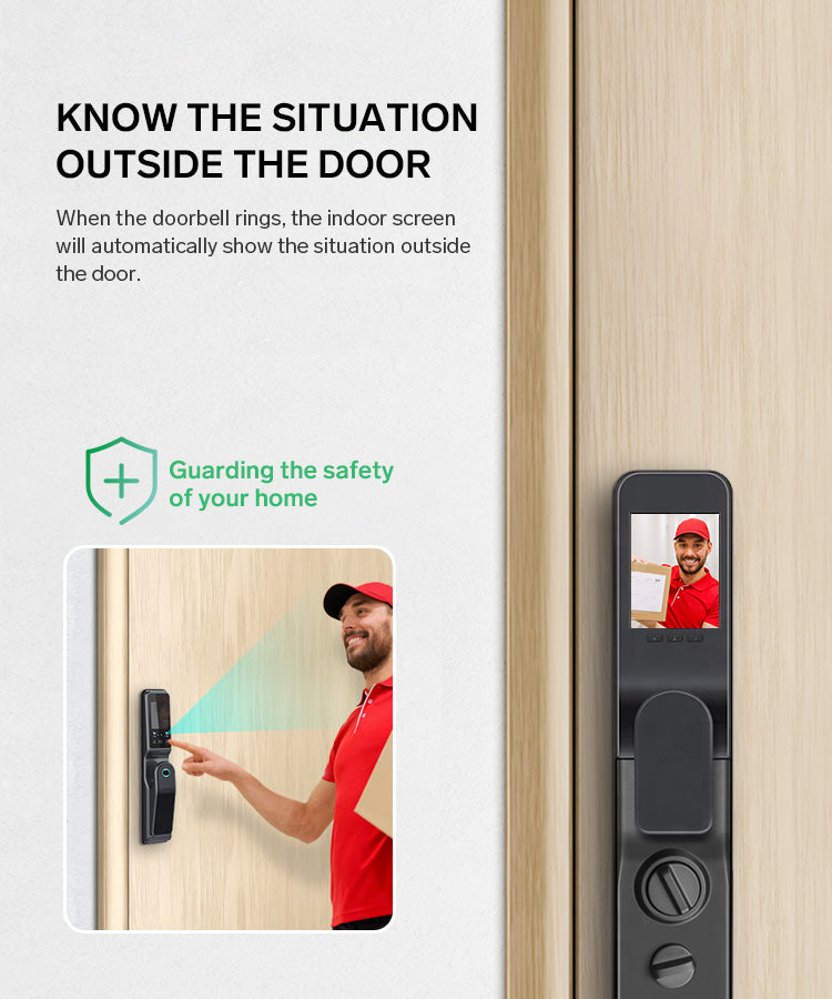 SmartUK F5 Face & Door Viewer Smart Fingerprint Door Lock