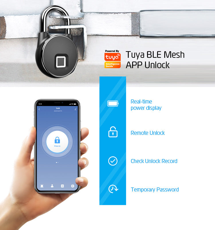 SmartUK P3 Smart Fingerprint Padlock